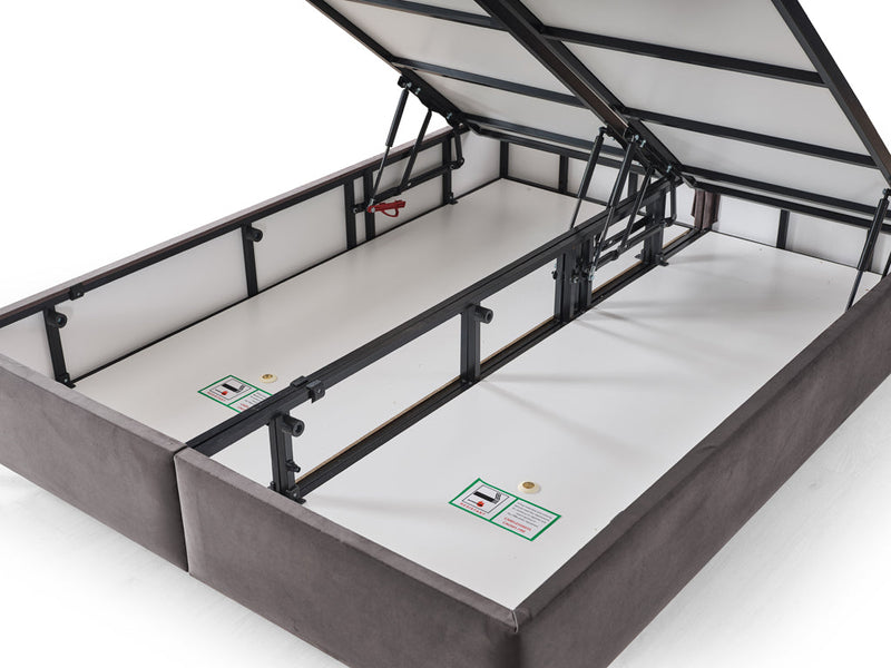 Venus 4ft 6 Double Ottoman Bed Frame - Sand | Grey