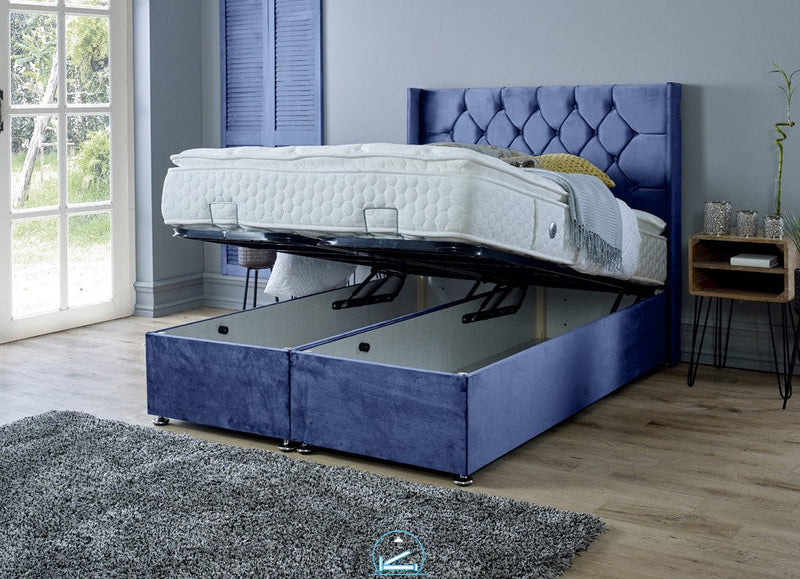 Marlon 6ft Superking Ottoman Bed Frame- Naples Silver