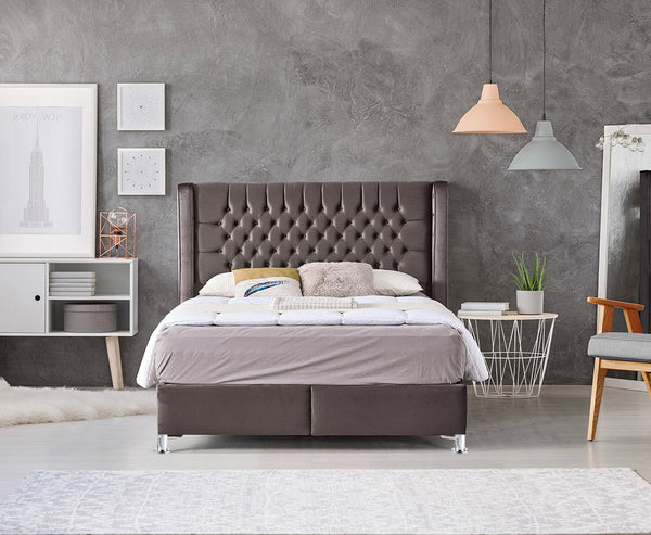 Astrid 5ft Kingsize Ottoman Bed Frame - Grey | Sand