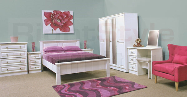 Avoca 1 Door Robe with Shelves and Mirror