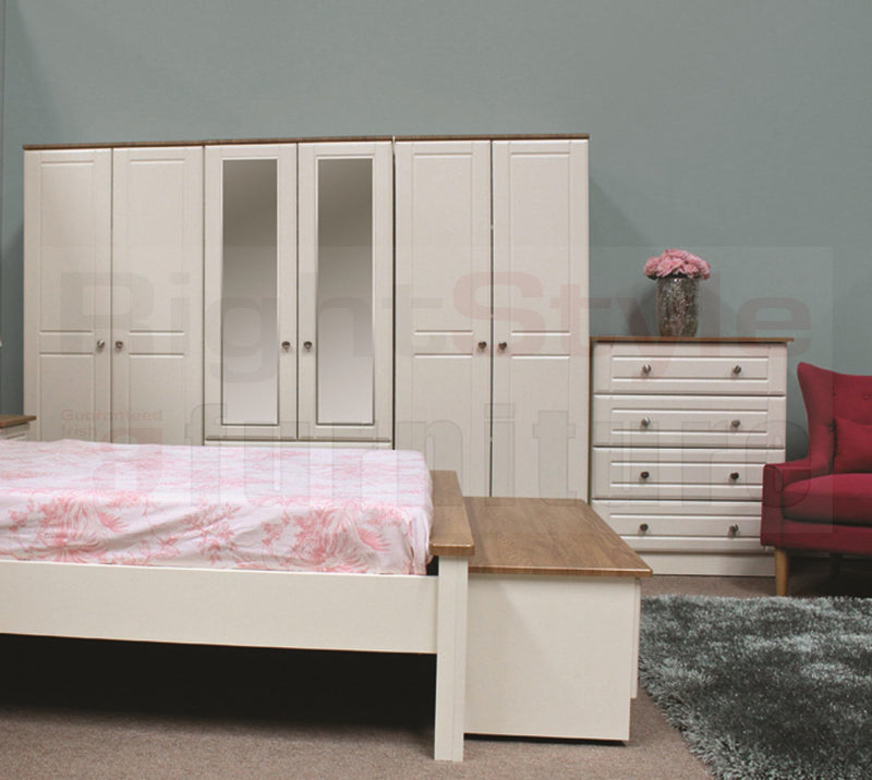 Blackwater 2 Door/2 Drawer + Mirrors Combi Robe