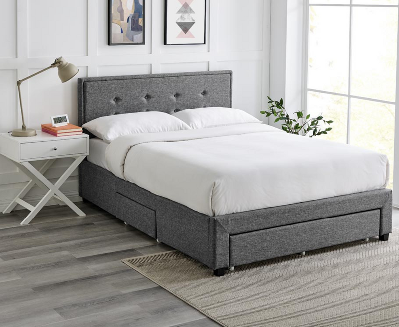 Freya 4ft6 Double Bed Frame - Grey