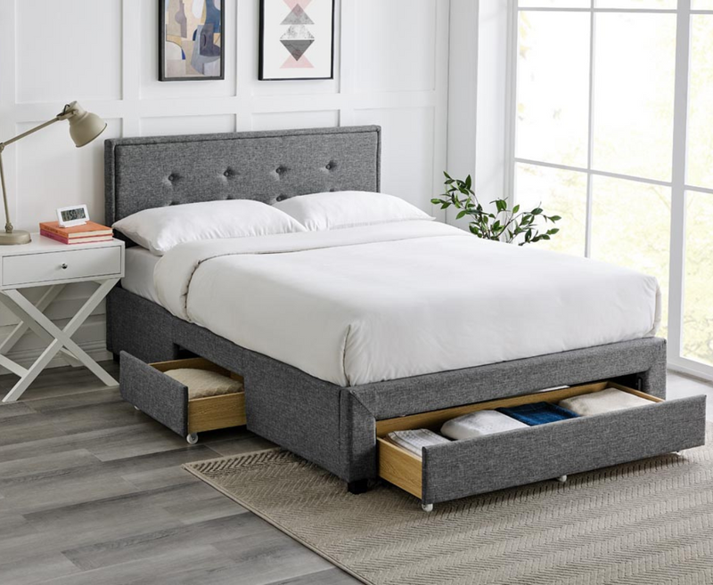 Freya 4ft6 Double Bed Frame - Grey