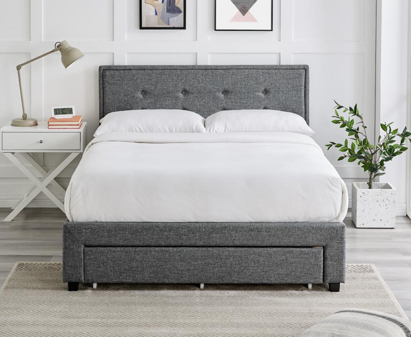 Freya 4ft6 Double Bed Frame - Grey