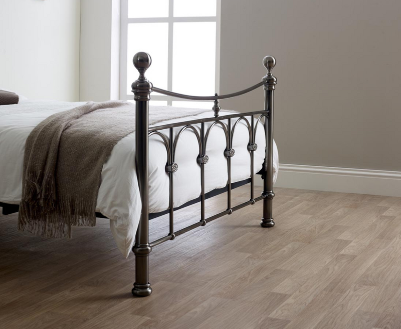 Gemma 4ft6 Double Bed Frame Antique Nickel