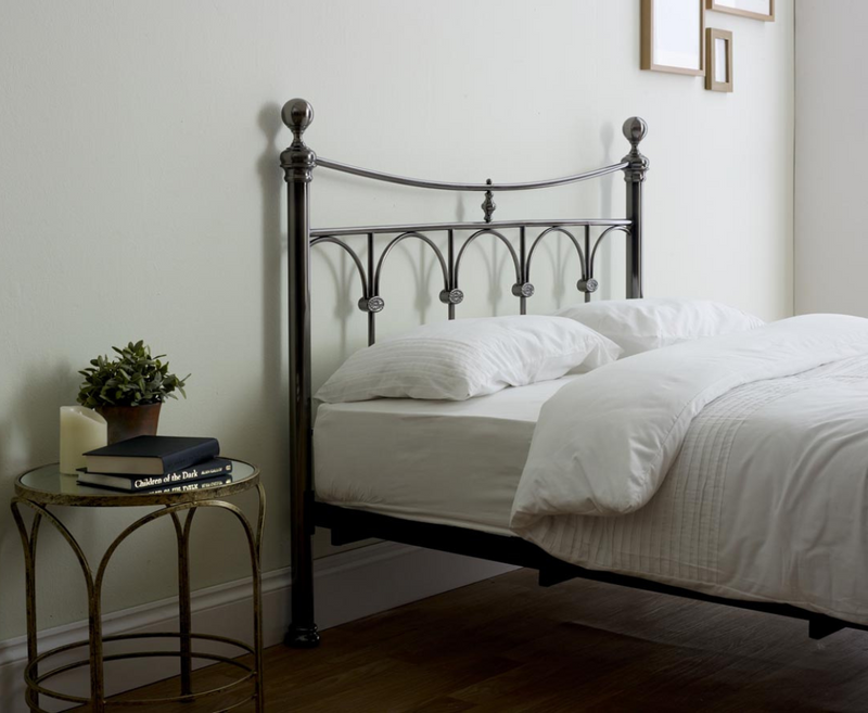 Gemma 4ft6 Double Bed Frame Antique Nickel