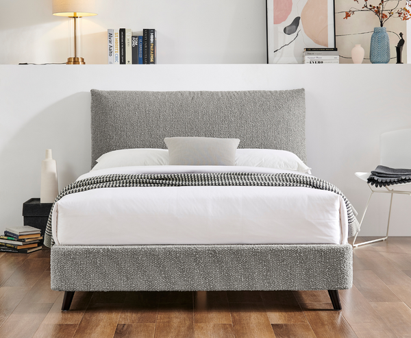 Luna Pillow 4ft6 Double Bed Frame - Dove Grey