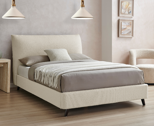 Luna Pillow 4ft6 Double Bed Frame - Ivory