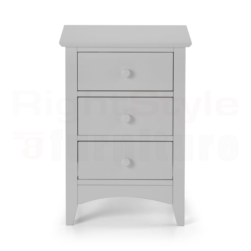 Opal 3 Drawer Bedside - Dove Grey