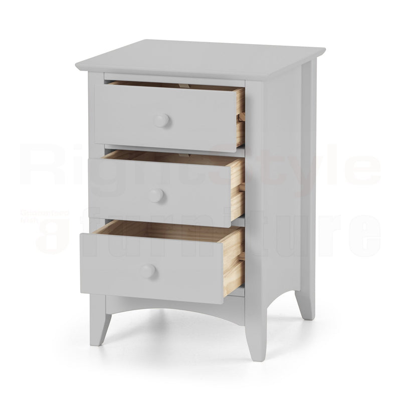 Opal 3 Drawer Bedside - Dove Grey