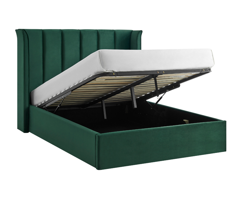 Polaris 5ft Kingsize Ottoman Bed Frame - Emerald