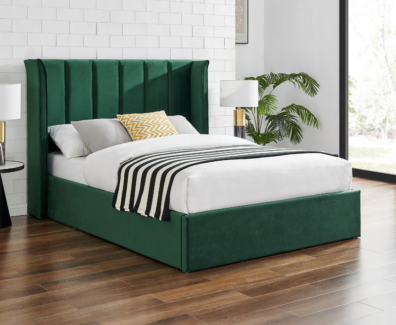 Polaris 5ft Kingsize Ottoman Bed Frame - Emerald