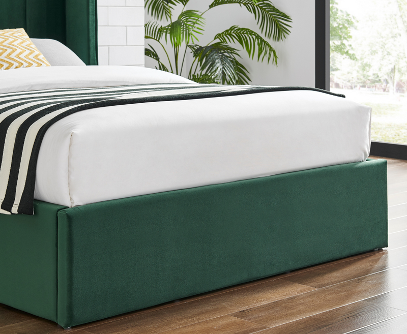 Polaris 5ft Kingsize Ottoman Bed Frame - Emerald