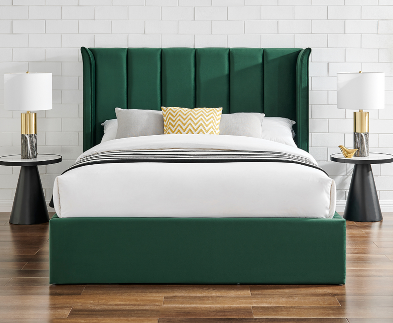 Polaris 5ft Kingsize Ottoman Bed Frame - Emerald