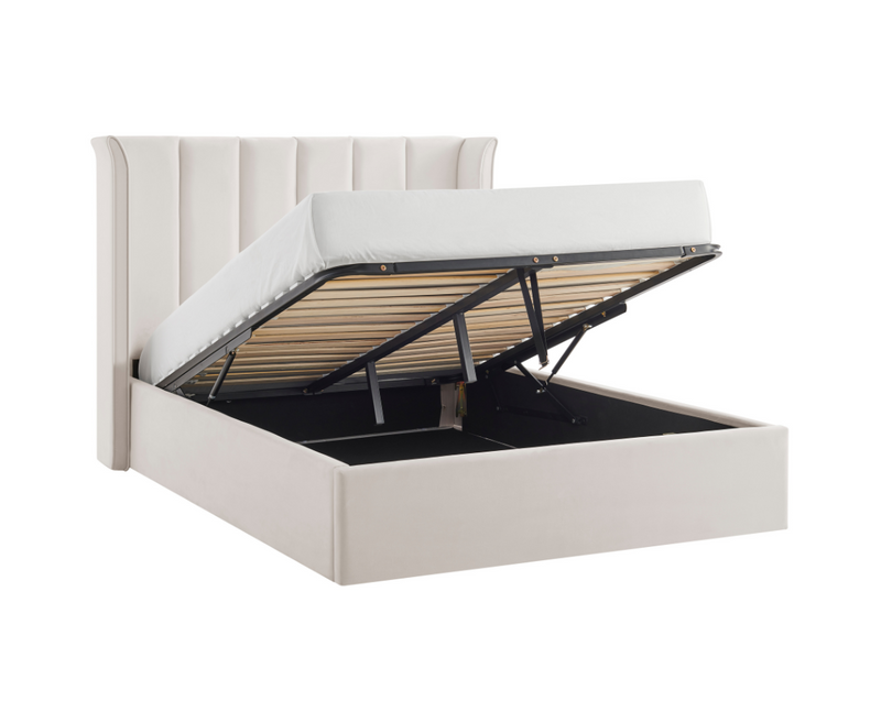 Polaris 5ft Kingsize Ottoman Bed Frame - Beige