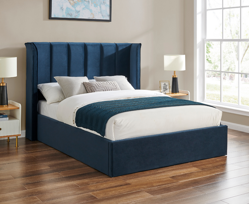 Polaris 5ft Kingsize Ottoman Bed Frame - Navy