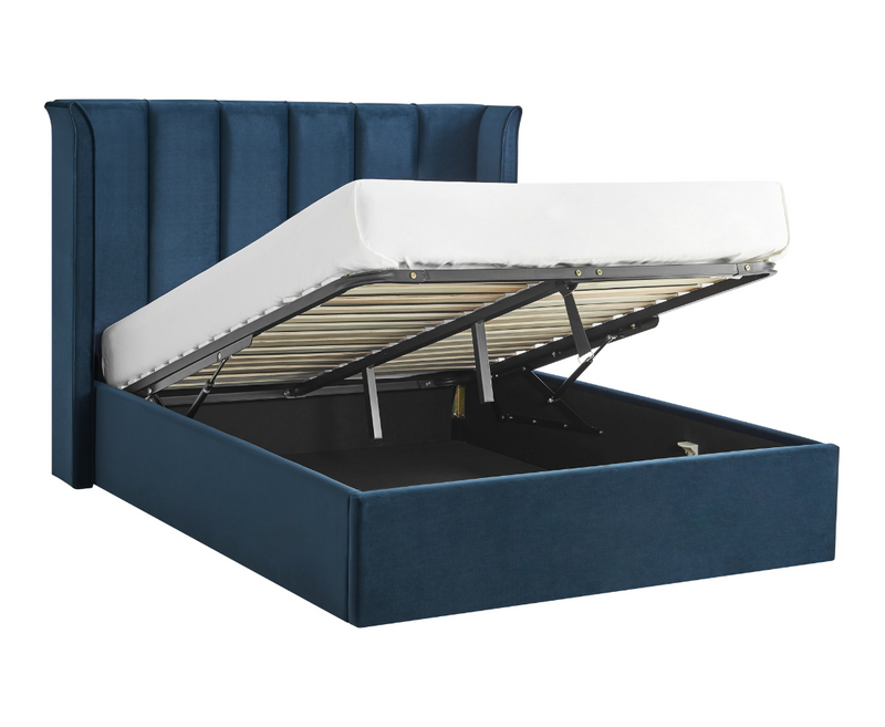 Polaris 5ft Kingsize Ottoman Bed Frame - Navy