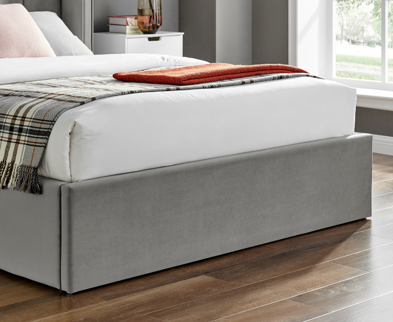 Polaris 4ft6 Double Ottoman Bed Frame - Silver