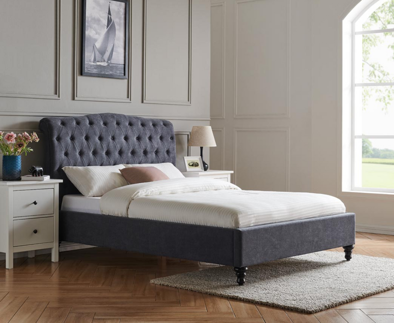 Riley 6ft Superking Bed Frame - Dark Grey