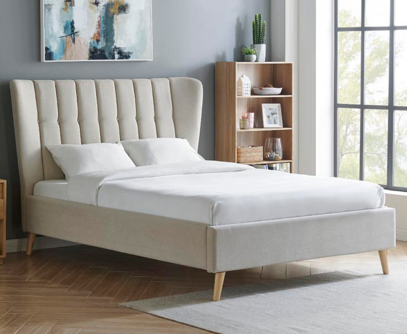 Sparo 5ft Kingsize Bed Frame - Cream