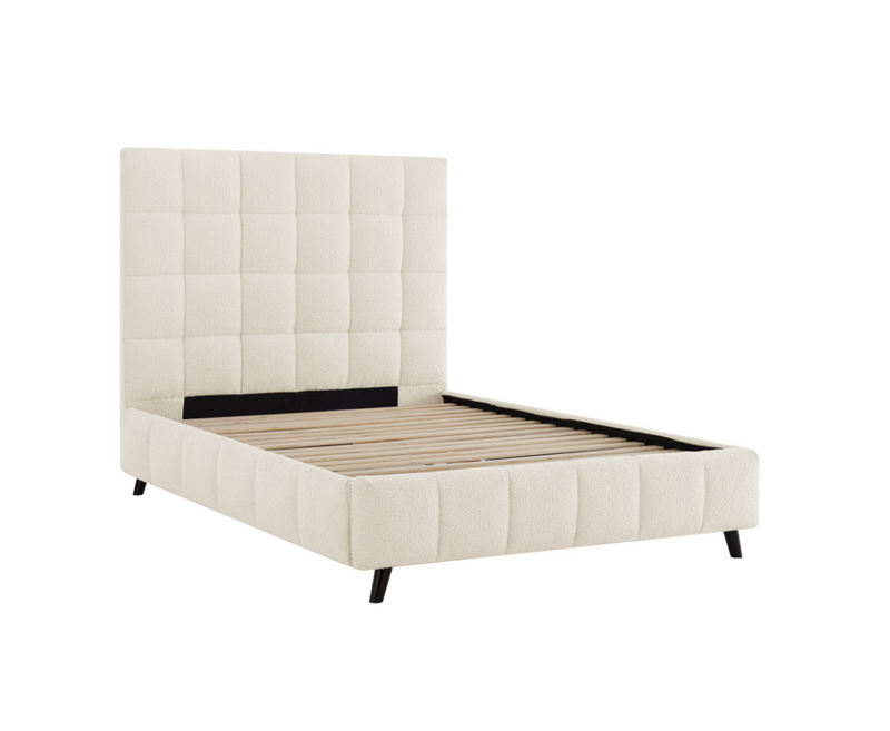 Starla Square 4ft6 Double Bed Frame - Ivory