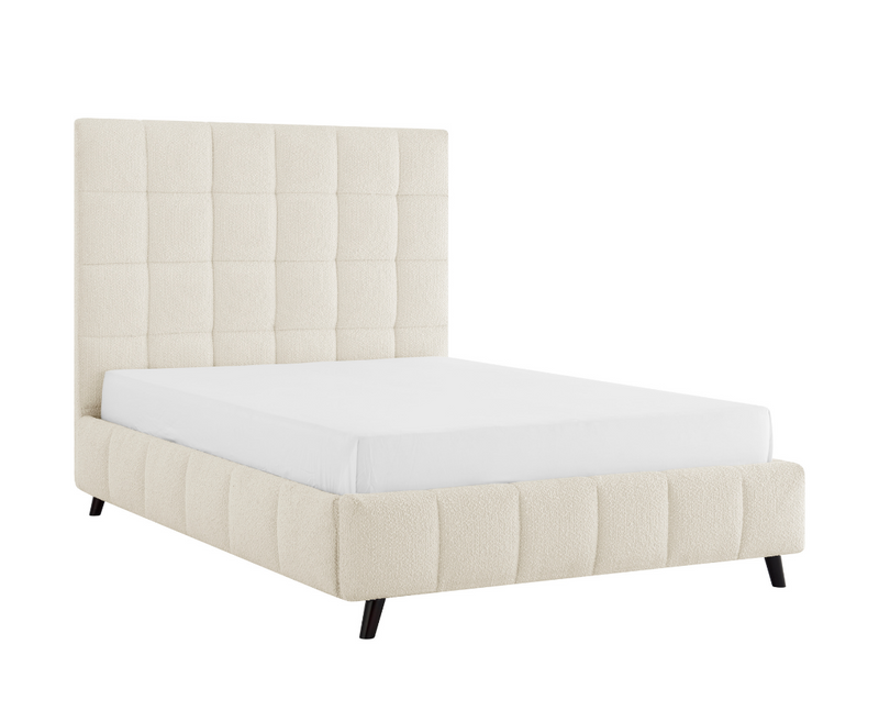 Starla Square 4ft6 Double Bed Frame - Ivory