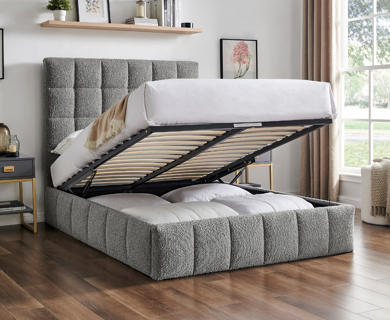 Starla 4ft6 Double Ottoman Bed Frame - Dove Grey