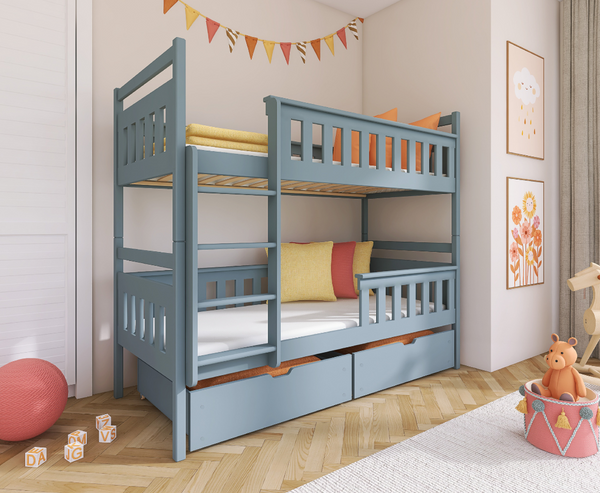 Tezi Storage Bunk Bed - Grey