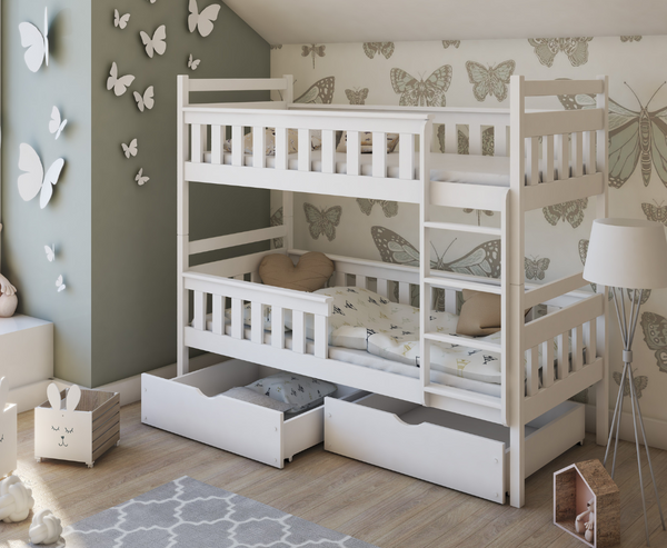 Tezi Storage Bunk Bed - White