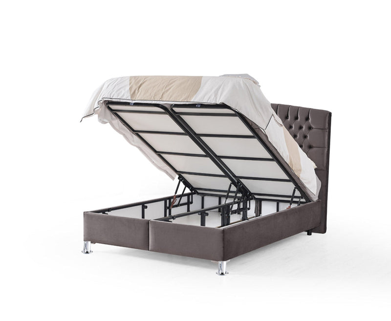 Venus 6ft Superking Ottoman Bed Frame - Sand | Grey