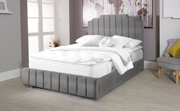 Art Deco 4ft 6 Bed Frame- Naples Grey