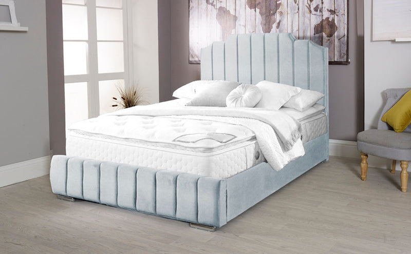 Art Deco 3ft Single Bed Frame- Naples Grey