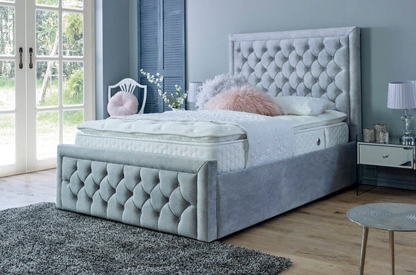 Lewis 4ft 6 Ottoman Bed Frame- Naples Silver