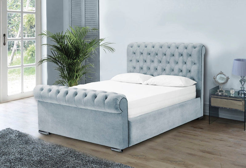 Benito 4ft 6 Ottoman Bed Frame- Velvet Grey