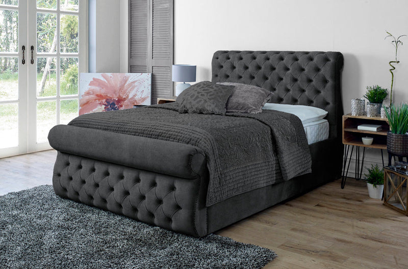 Alicante 3ft Single Ottoman Bed Frame- Naples Black