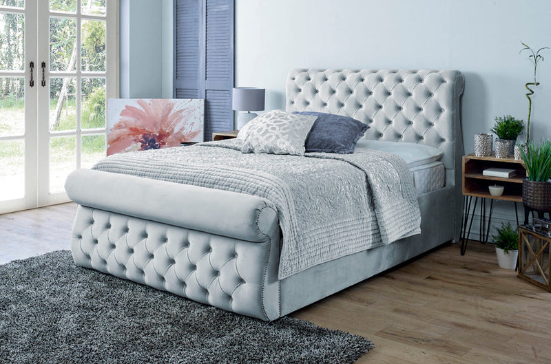 Alicante 5ft Kingsize Ottoman Bed Frame- Naples Grey