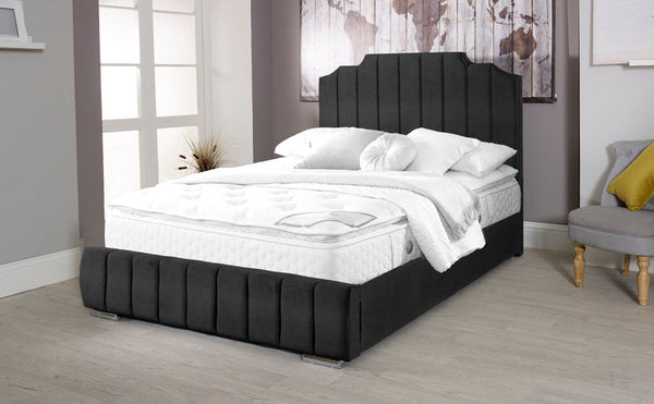 Art Deco 4ft 6 Bed Frame- Naples Black