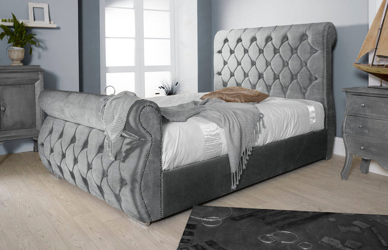 Chester 4ft 6 Ottoman Bed Frame- Velvet Black