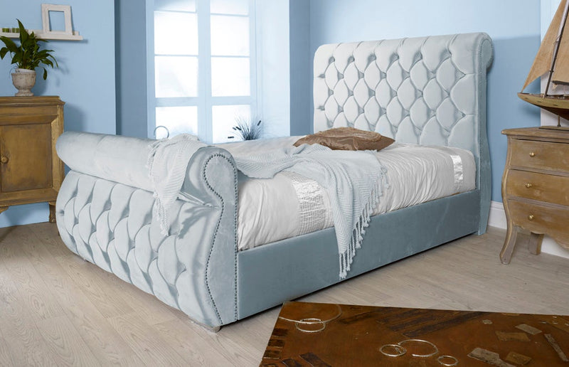 Chester 4ft 6 Double Bed Frame- Naples Silver