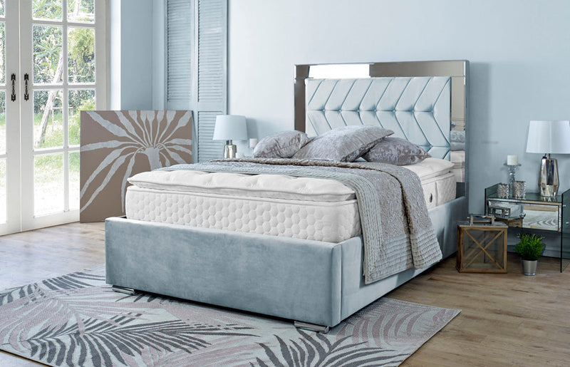 Parie 5ft Kingsize Bed Frame- Naples Silver