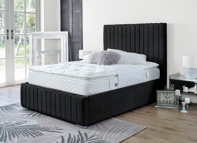 Turin 3ft Single Ottoman Bed Frame- Naples Black