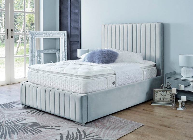 Turin 3ft Single Ottoman Bed Frame- Naples Grey