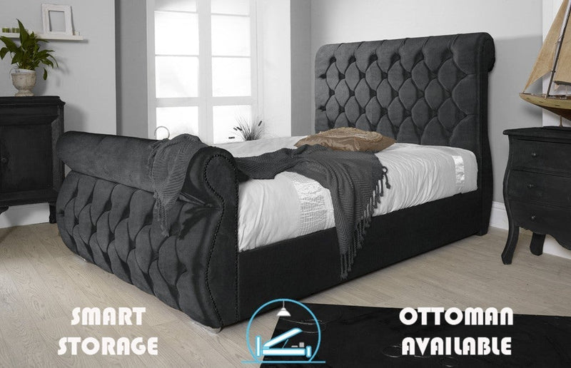 Chester 5ft Bed Frame- Velvet Black