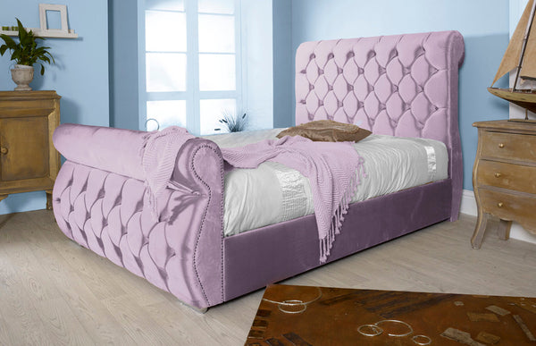 Chester 4ft 6 Ottoman Bed Frame- Velvet Pink