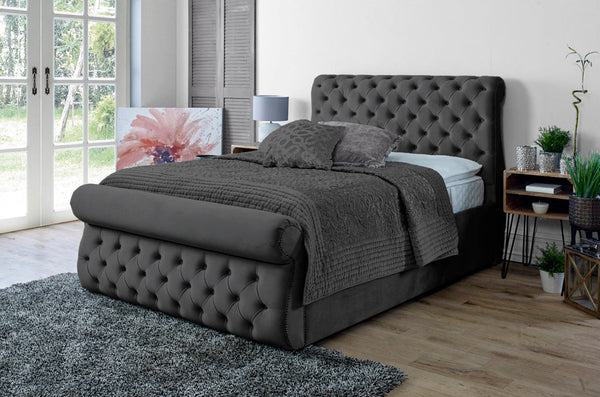 Alicante 4ft Bed Frame- Velvet Black