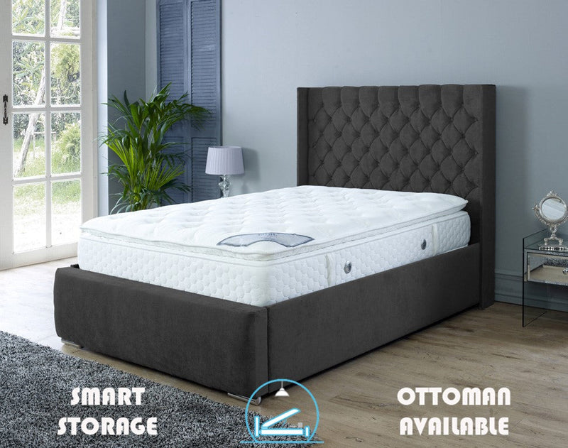 Rose 3ft Single Ottoman Bed Frame- Naples Sand