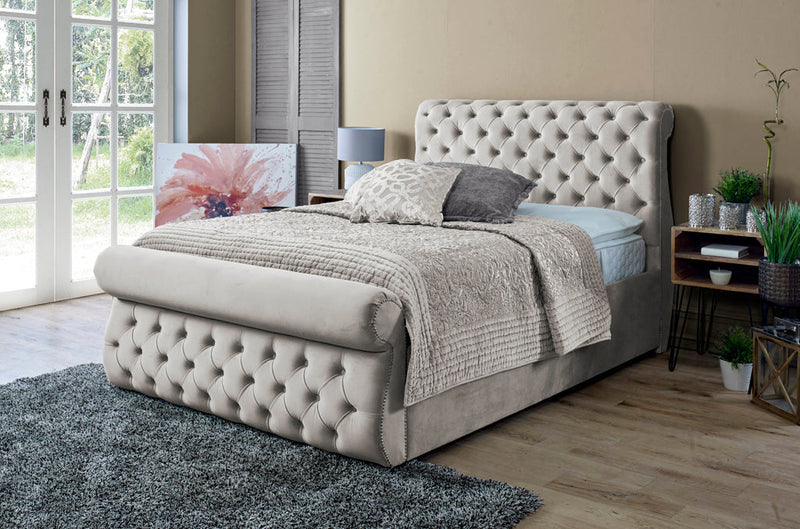 Alicante 4ft Ottoman Bed Frame- Naples Silver