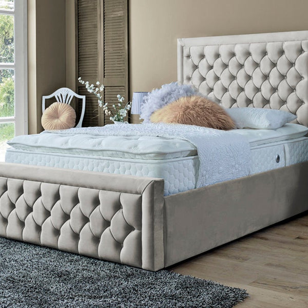 Beige king size store bedroom set