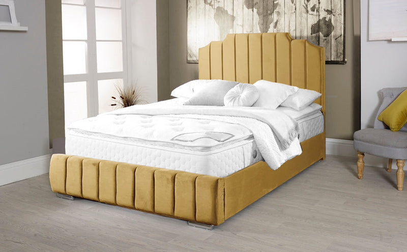 Art Deco 4ft Ottoman Bed Frame- Naples Sand