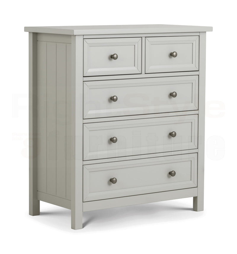 Bangor 3+2 Drawer Chest- Dove Grey